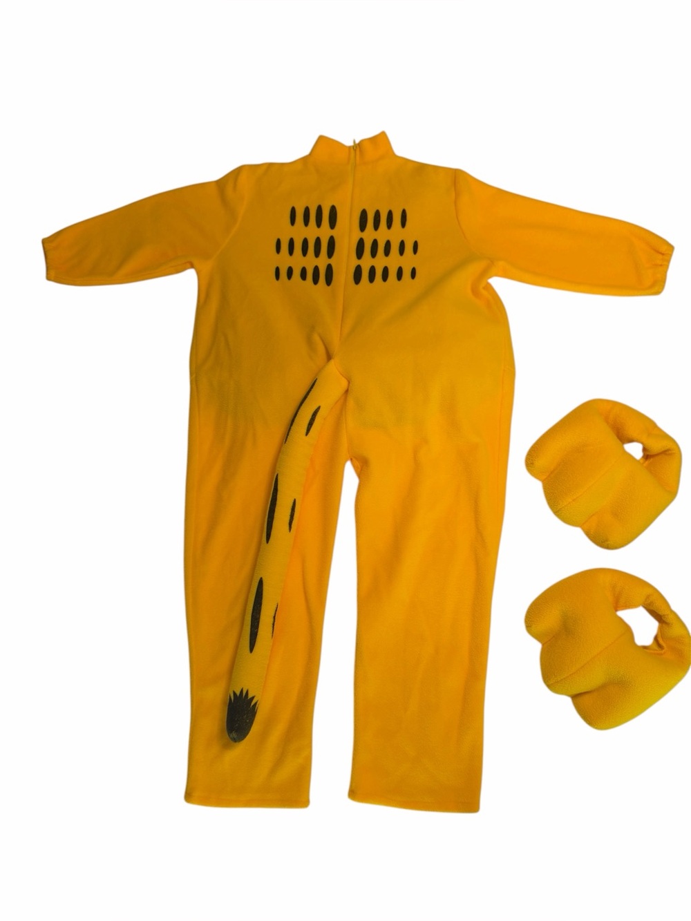 Garfield costume jumpsuit and shoe covers size Adult Medium